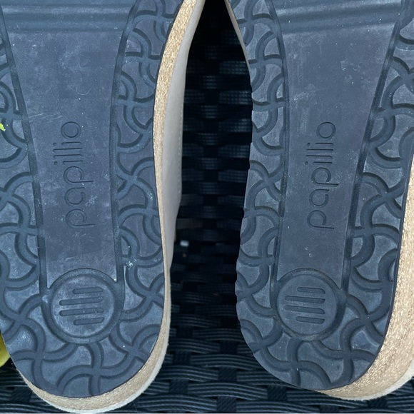 PAPILLIO  Rivet Womens Wedge Heel Mule Sandal Stone Size 37 - Picture 6 of 7